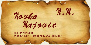Novko Majović vizit kartica